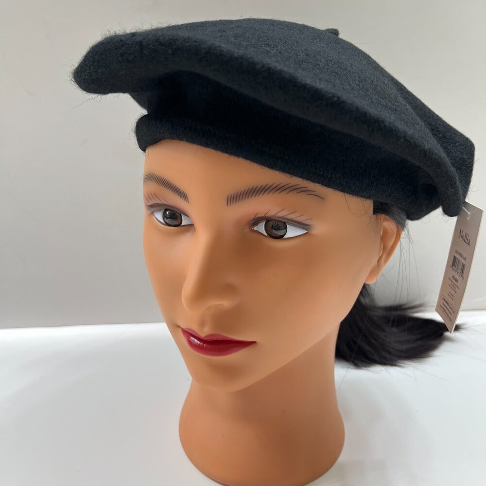 Hat - Jill Wool Beret -Women's/ Gender Neutral - Black - NWT - Style 4010